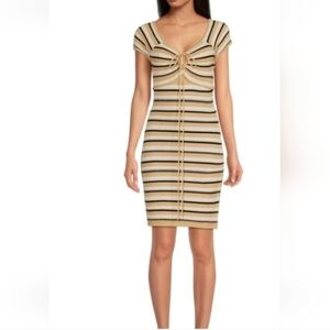 Elegant Striped Mini Dress